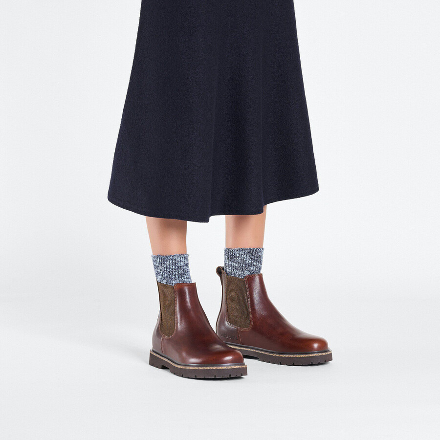 highwood slip on women natural leather