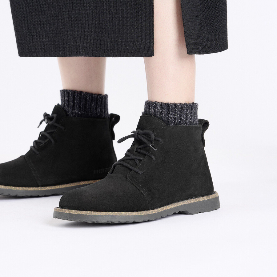 uppsala mid shearling suede leather
