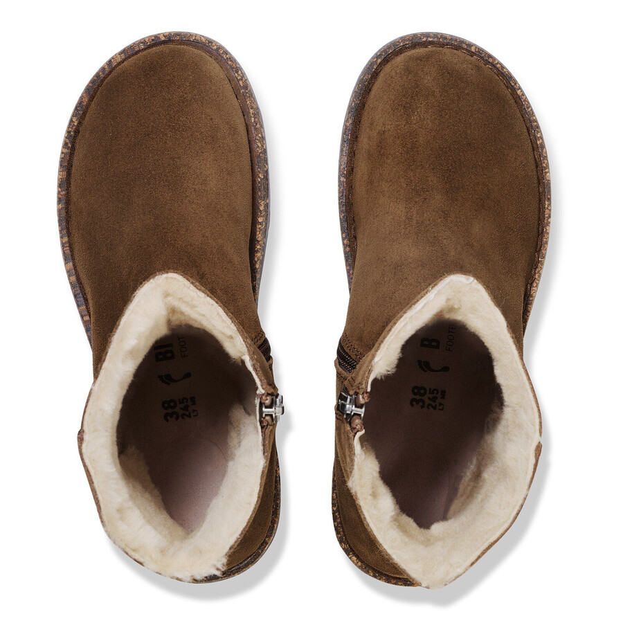 uppsala zip shearling suede leather