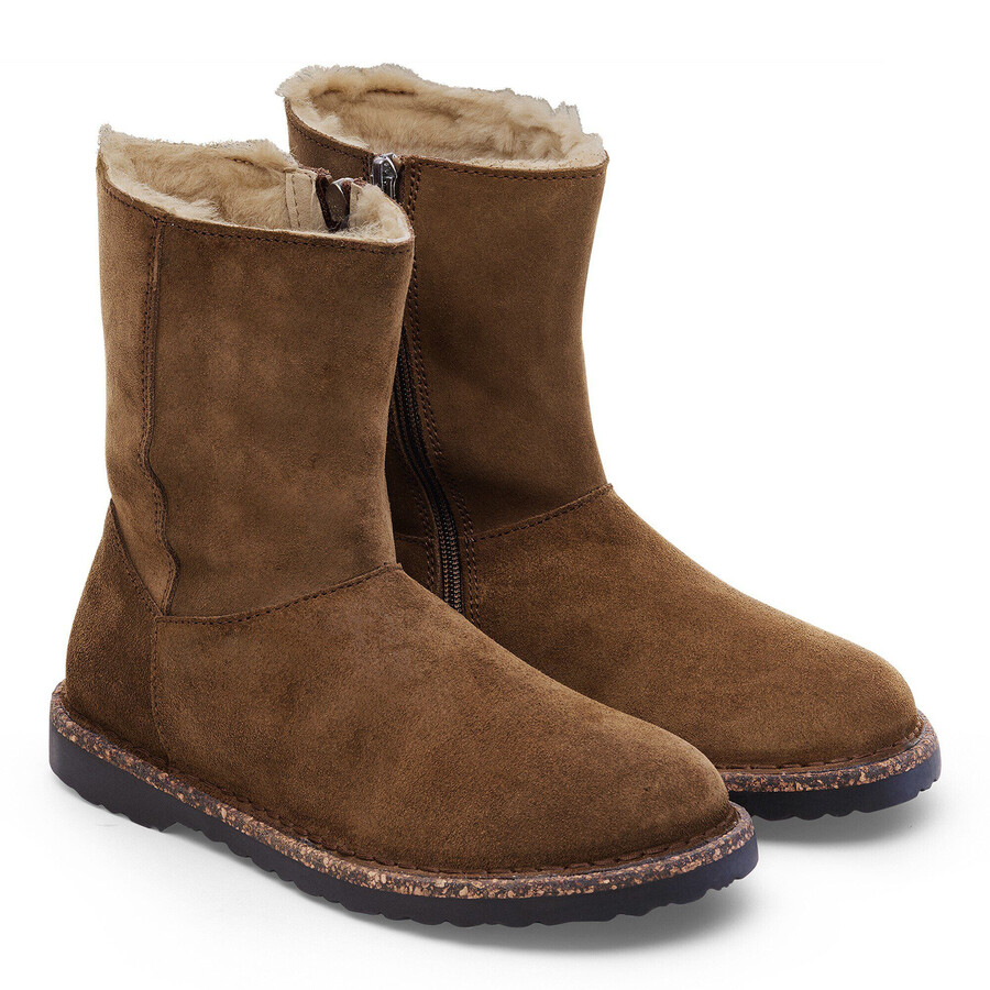 uppsala zip shearling suede leather
