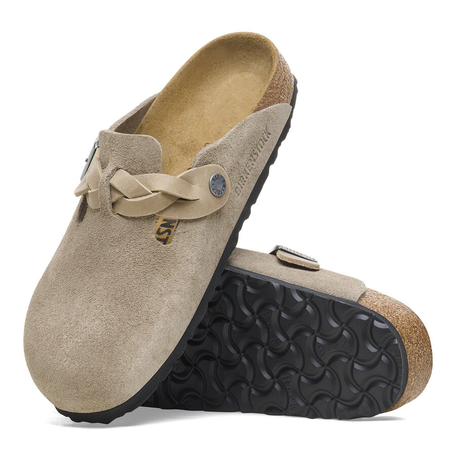 boston braided suede leather