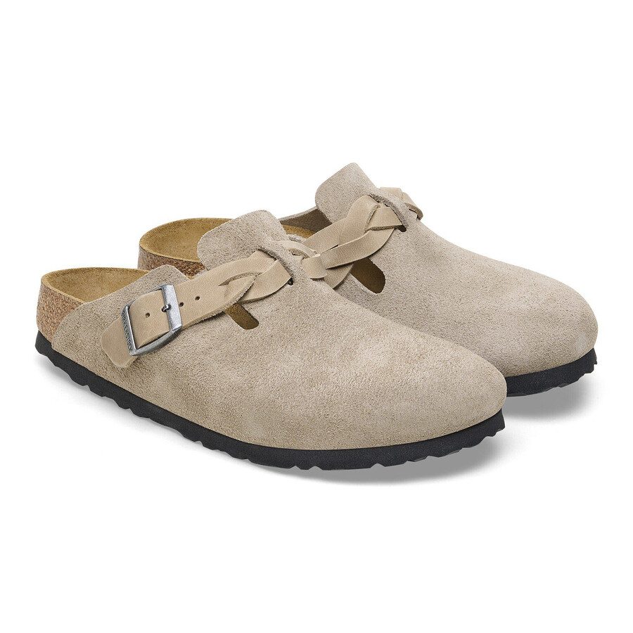 boston braided suede leather