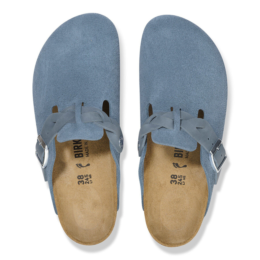 boston braided suede leather