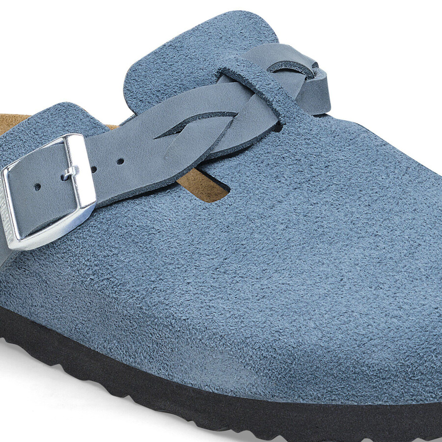 boston braided suede leather