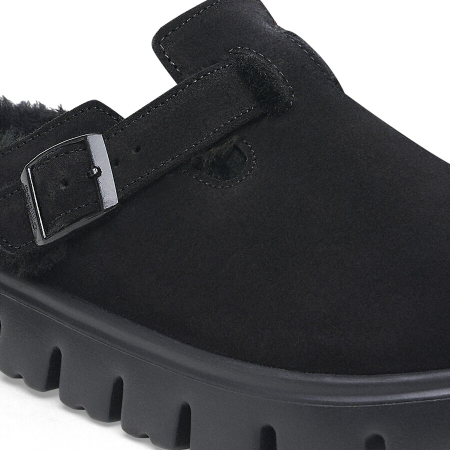 boston pap chunky shearling suede leather