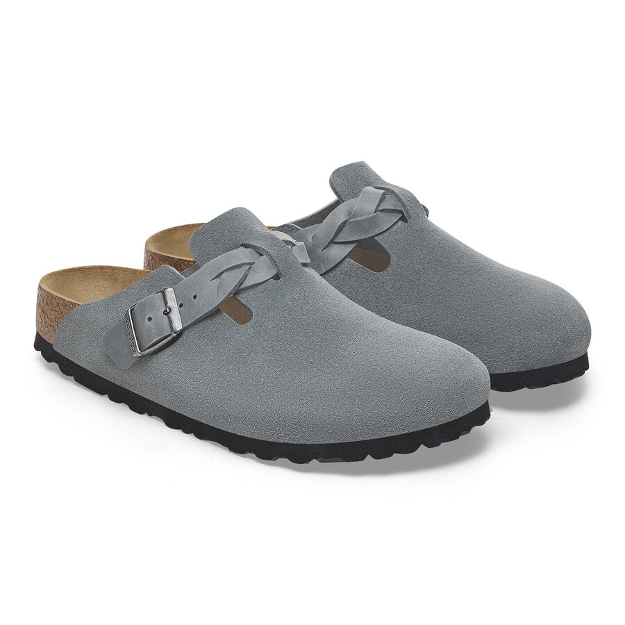 boston braided suede leather