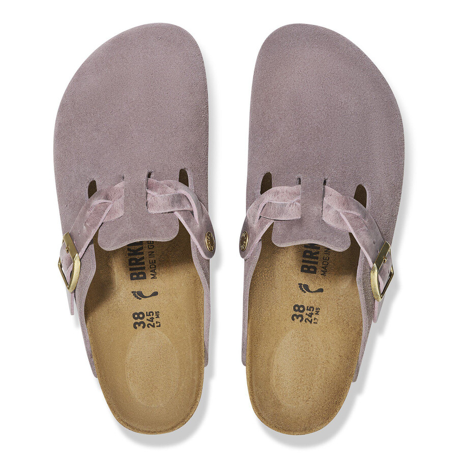 boston braided suede leather