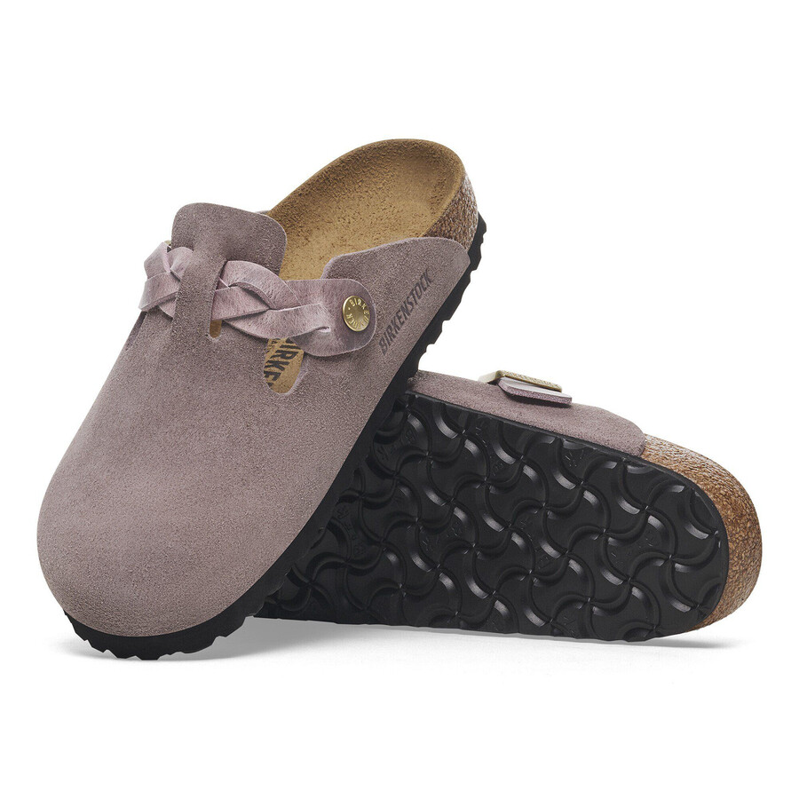 boston braided suede leather