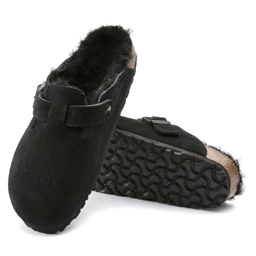 boston shearling suede leather