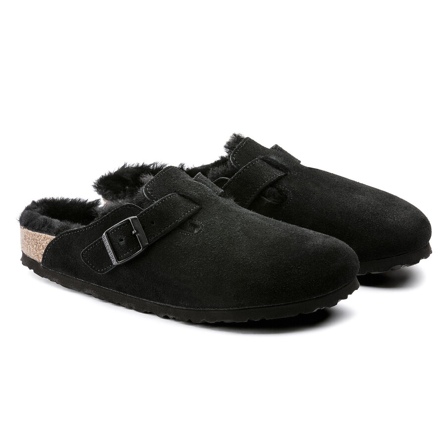 boston shearling suede leather