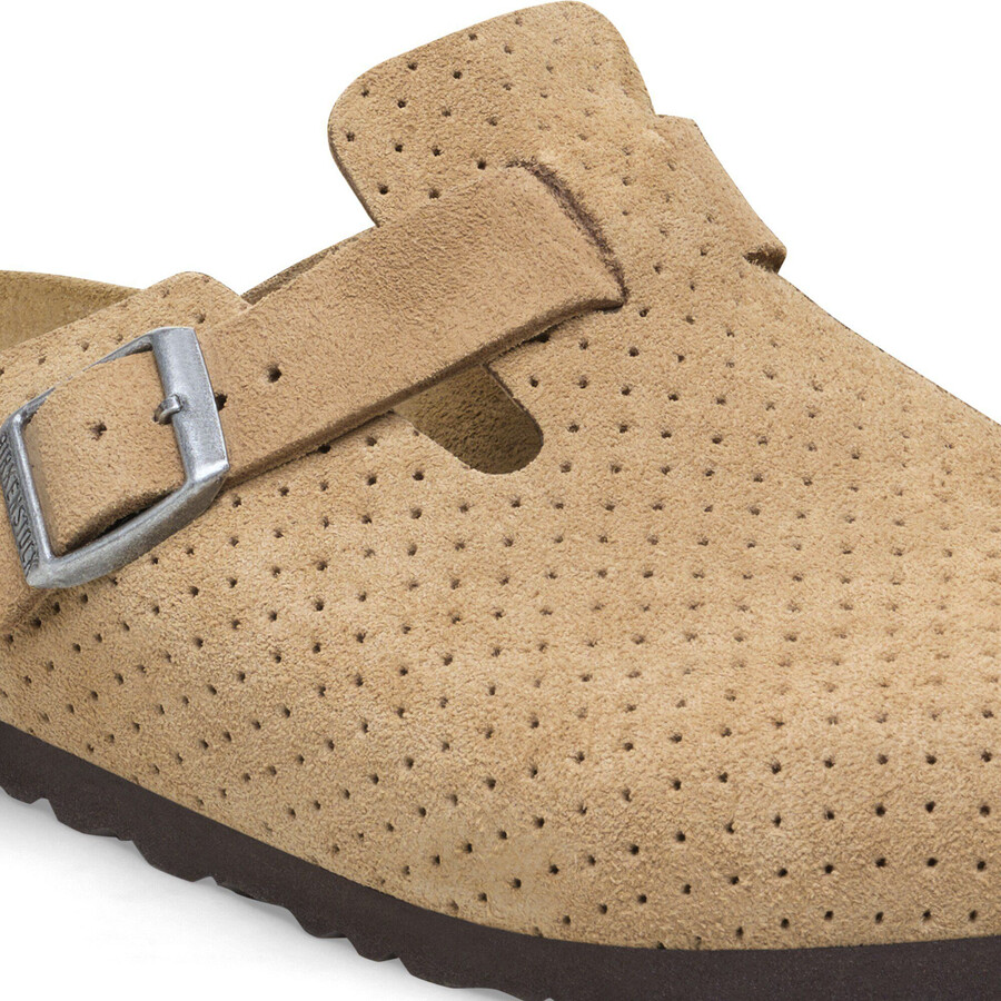 boston bs suede leather embossed
