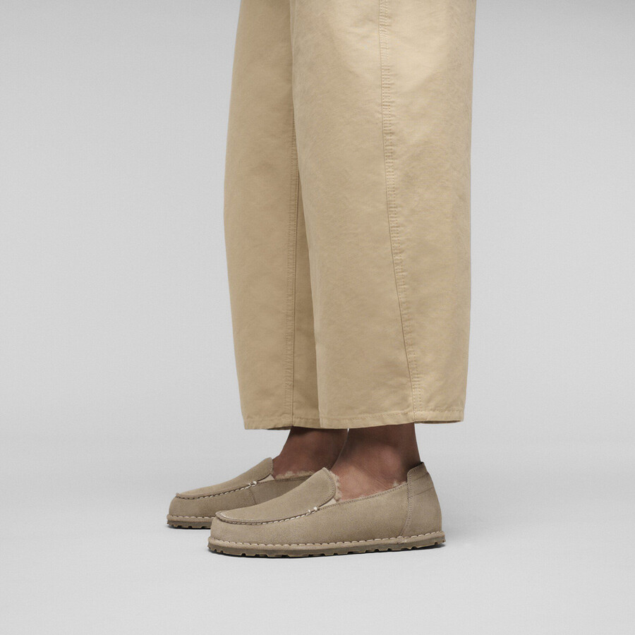 utti shearling suede leather
