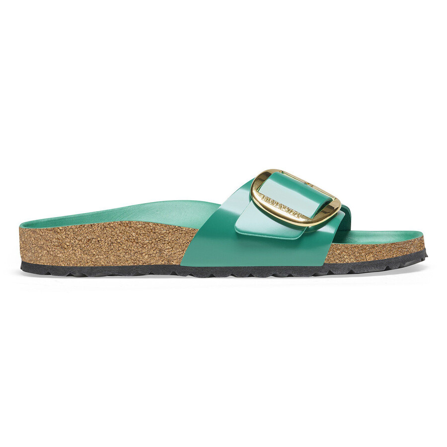 madrid big buckle natural leather patent