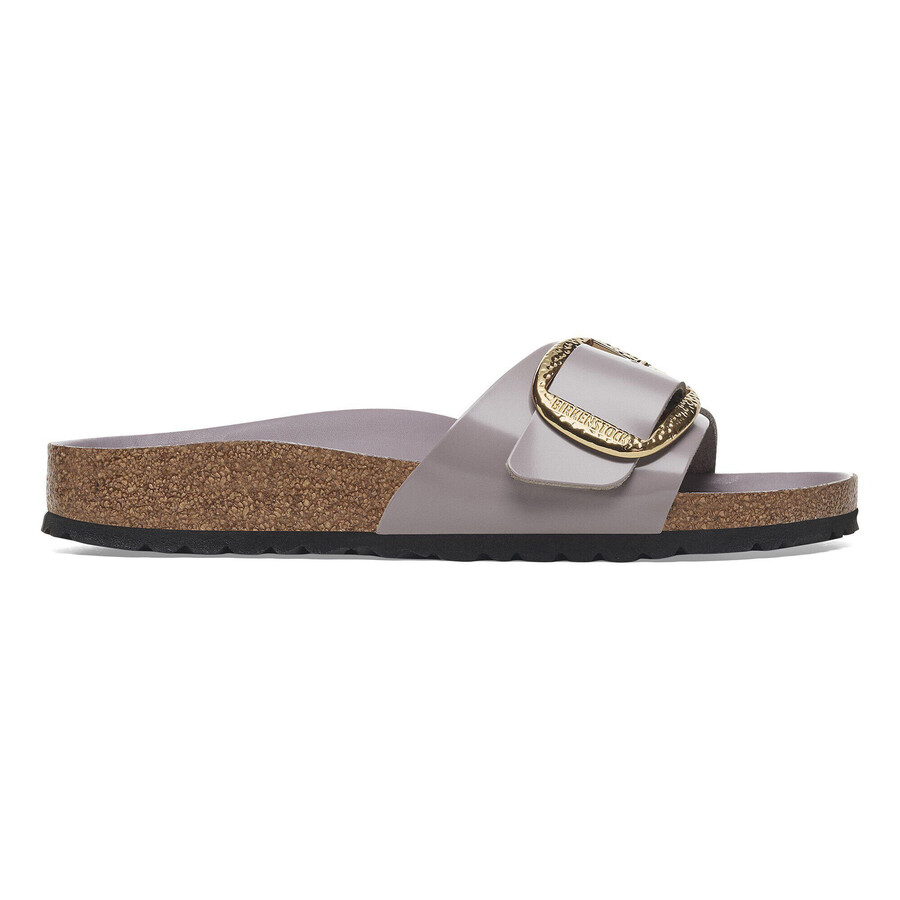 madrid big buckle natural leather patent