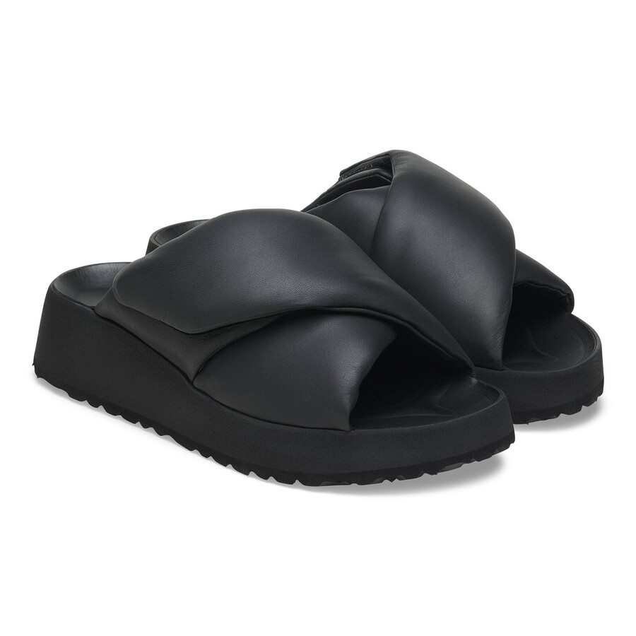 theda cross strap natural leather