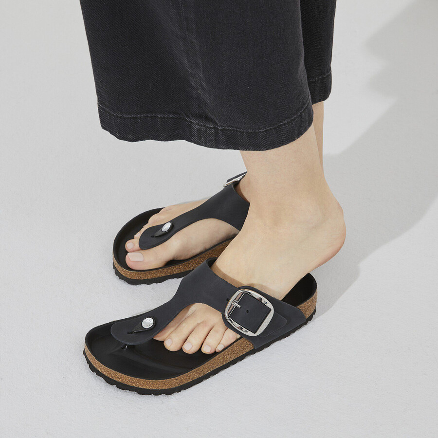 gizeh big buckle natural leather oiled